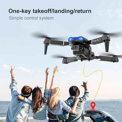E99 Drone With Camera, Foldable RC Drone, Remote Control Drone Toys For Beginners Men's Gifts, Indoor And Outdoor Affordable UAV, Christmas Halloween Thanksgiving Gift
