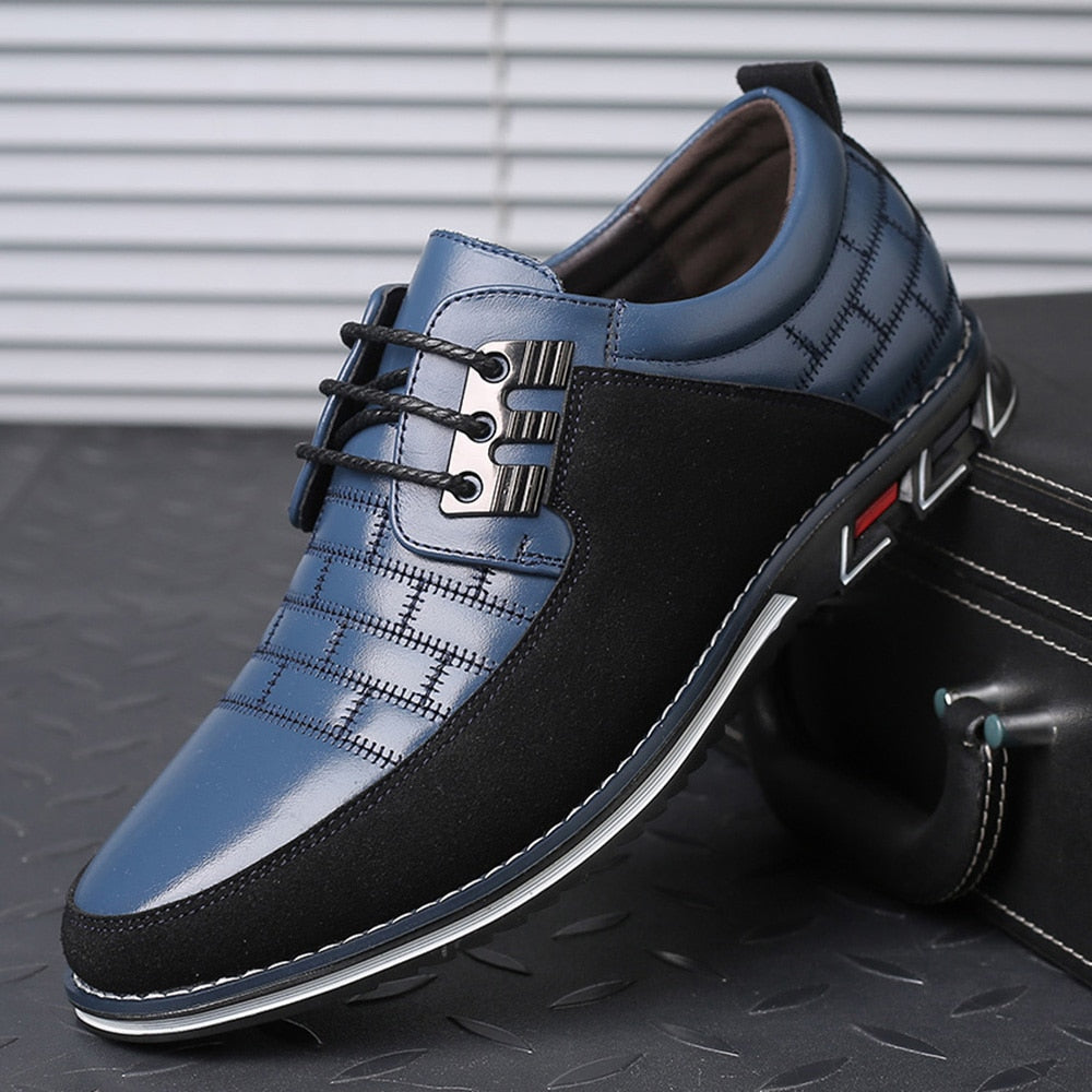 Hommes chaussures décontractées marque de mode classique décontracté hommes chaussures en cuir Pu noir offre spéciale respirant affaires à lacets hommes chaussures grande taille