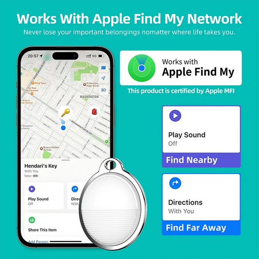 Smart Key Finder Locator GPS Tracking Device Bluetooth Anti-Lost Tag Alarm Reminder Work With Apple Find My For Pets