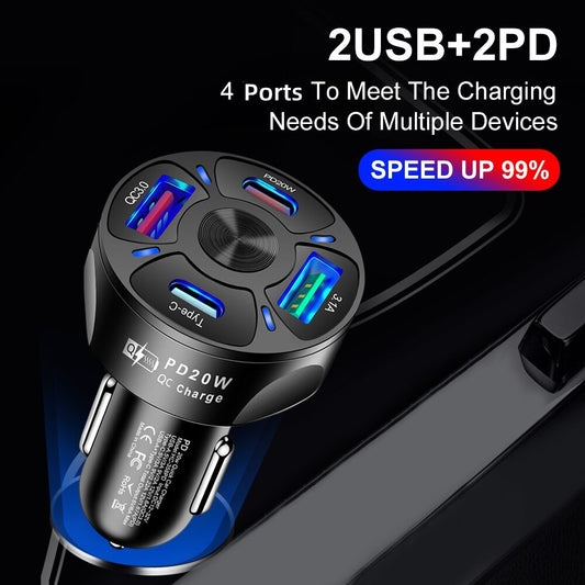 Dual USB C Car Fast Charger - Beri Collection 