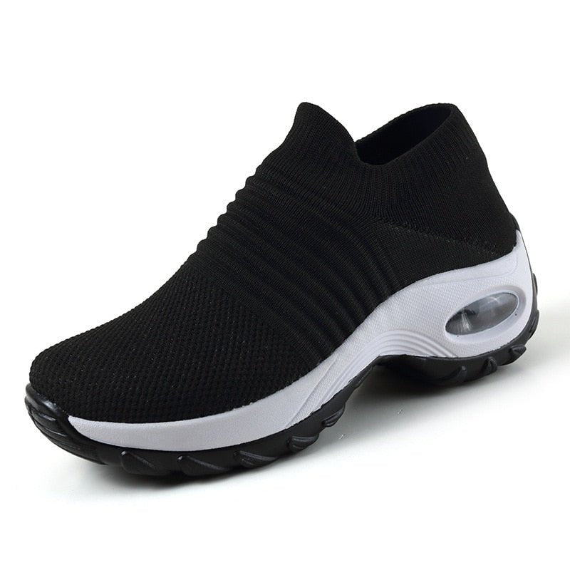 YISHEN Women Tennis Shoes Sports Sneakers Cushion 5CM Platform Elastic Casual Shoes For Women Breathable Sock Walk Wedge Shoes - Beri Collection Beri and sons